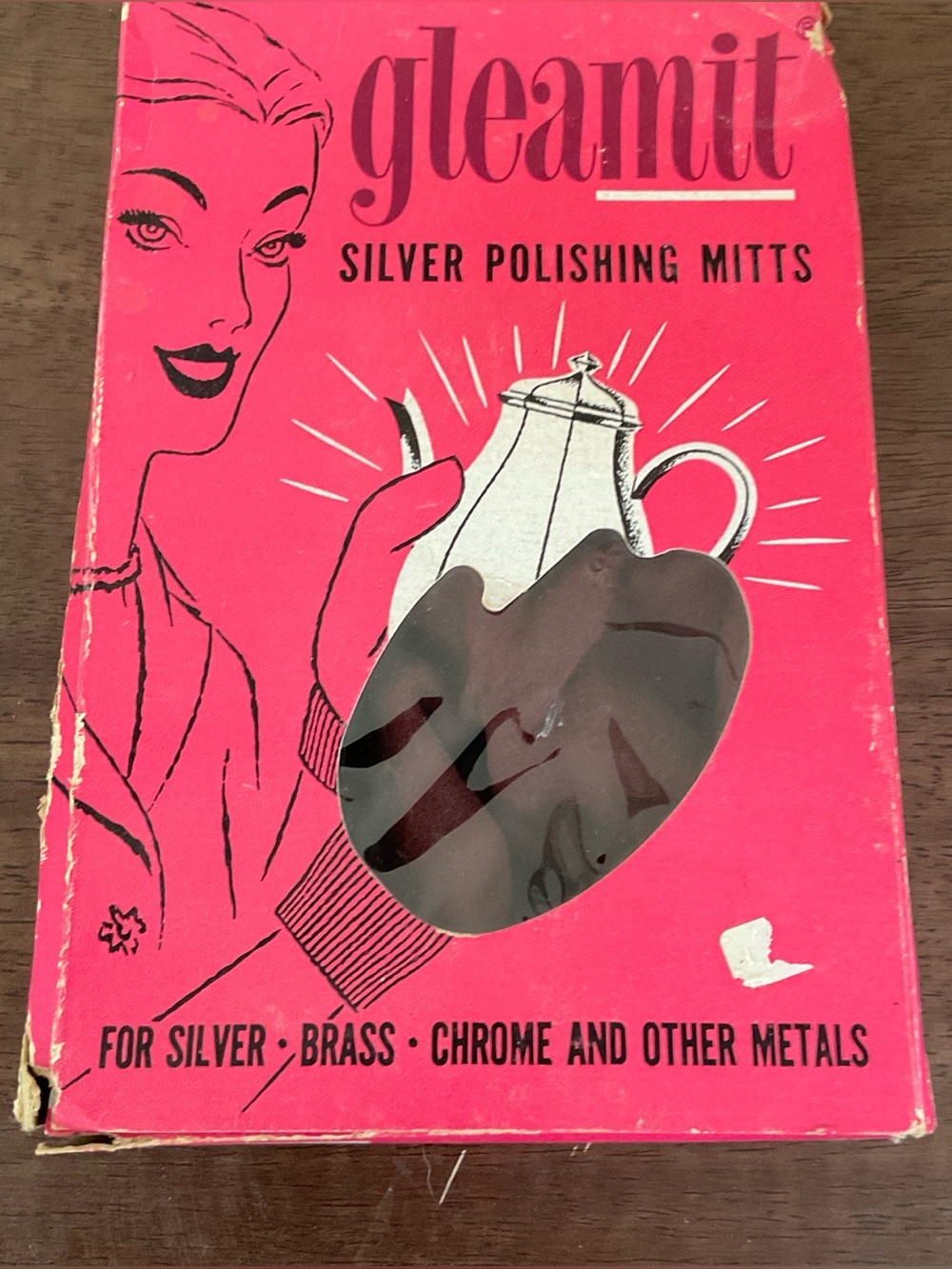 Gleamit Silver Polishing Mitts 1 Pair vintage used